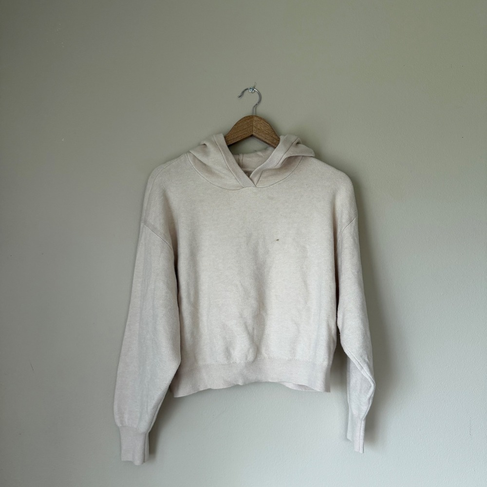Anthropologie Maeve Cream Sweater Hoodie Size XS